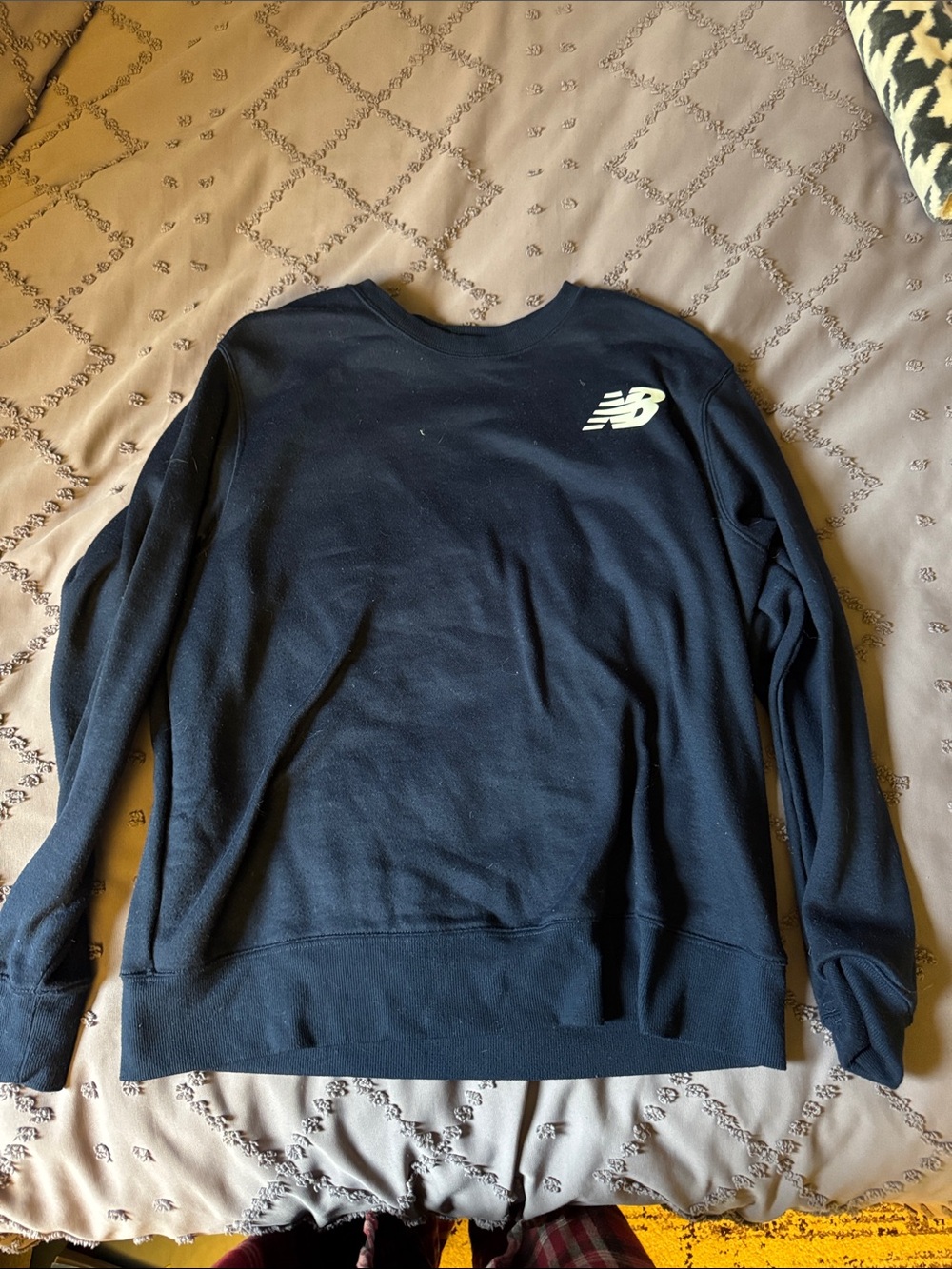 New Balance Navy Crewneck Sweatshirt with White NB Logo